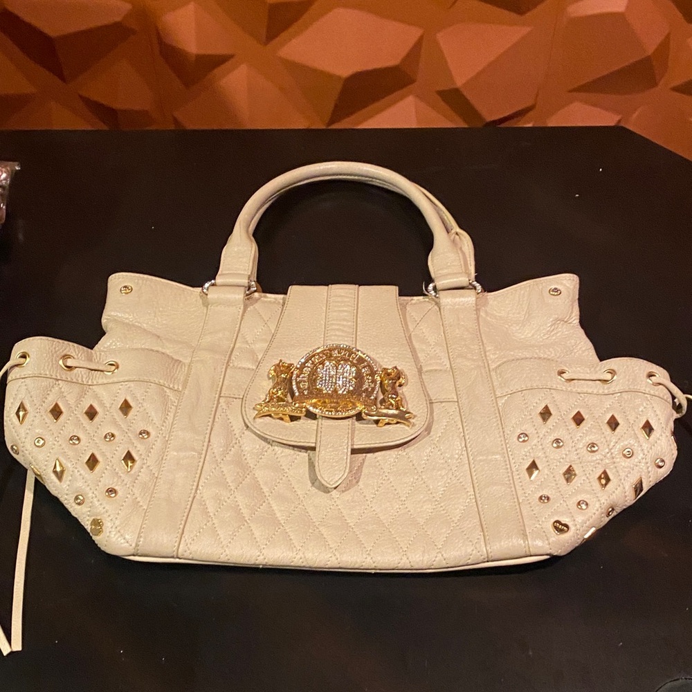 Vintage Charm and Luck Elegant Cream Designer Handbag